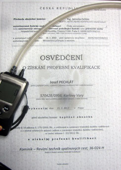 Osvědčení revizního technika komínů